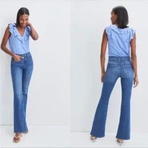 Veronica Beard Medium Blue Flare Jeans